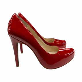 Shoes Heels Stiletto By Jessica Simpson In Red, Size:9 Comfort Grip Lace Up Style