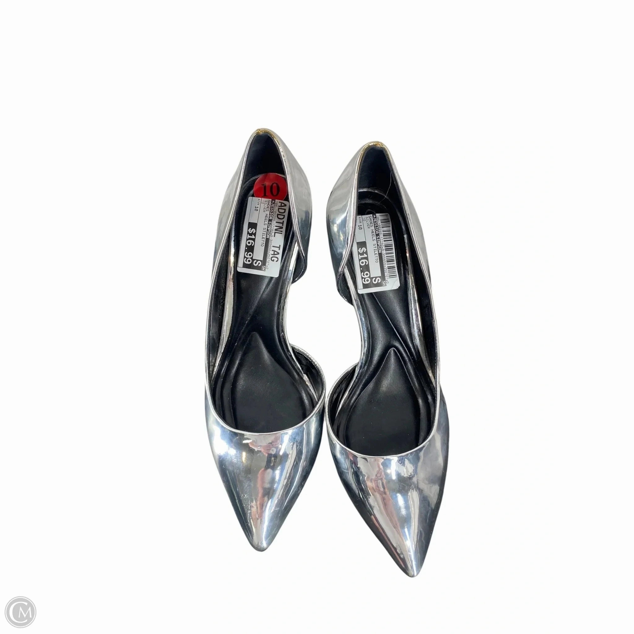 Shoes Heels Stiletto By Jessica Simpson In Silver, Size: 10 Classy Choice