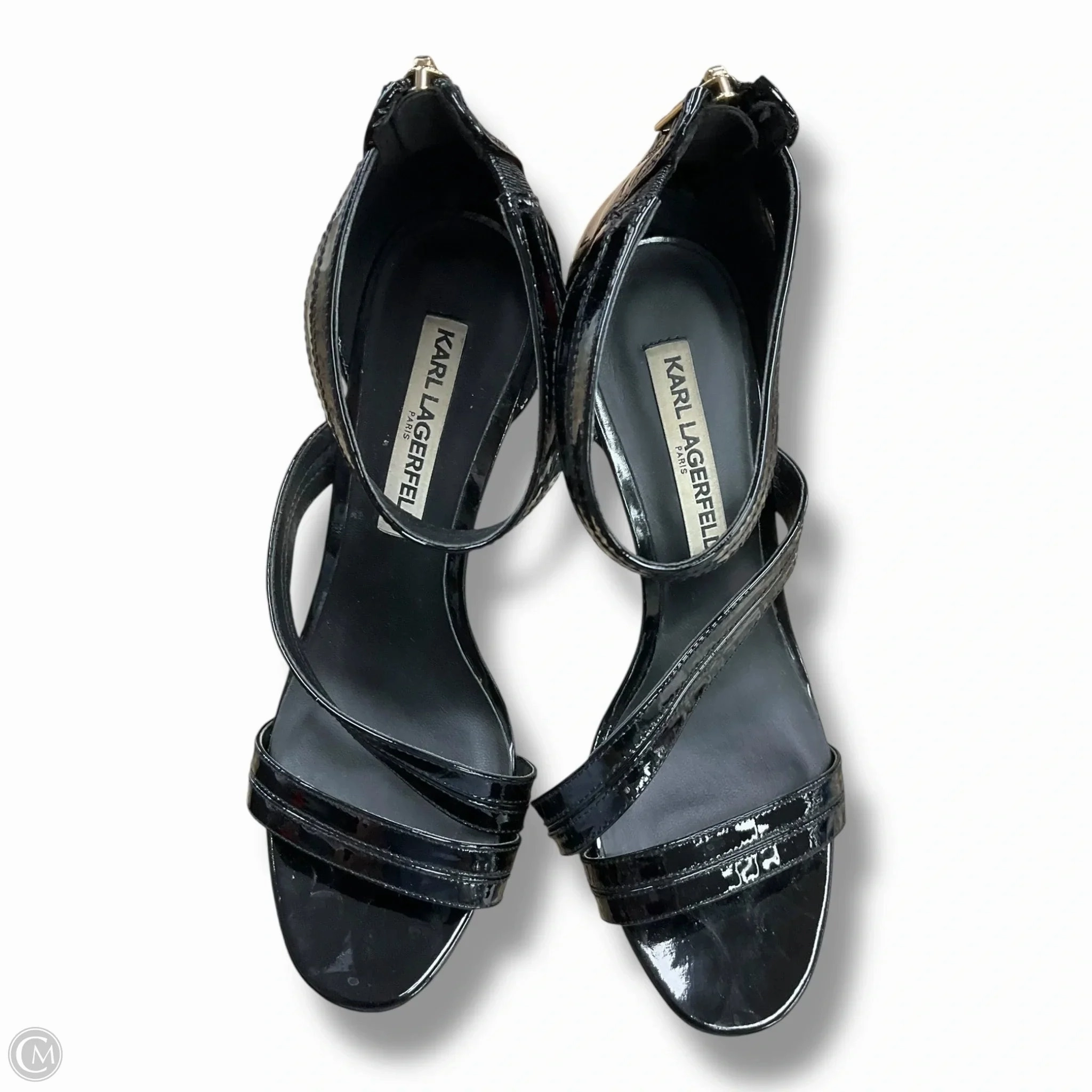 Shoes Heels Stiletto By Karl Lagerfeld In Black, Size: 8 Tassel Accent