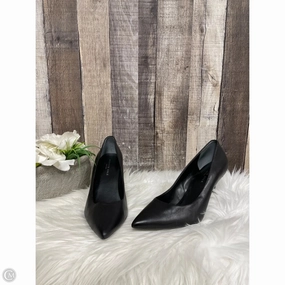 Satin Wedding Shoes Durable Upper Shoes Heels Stiletto By Kenneth Cole In Black, Size: 6.5