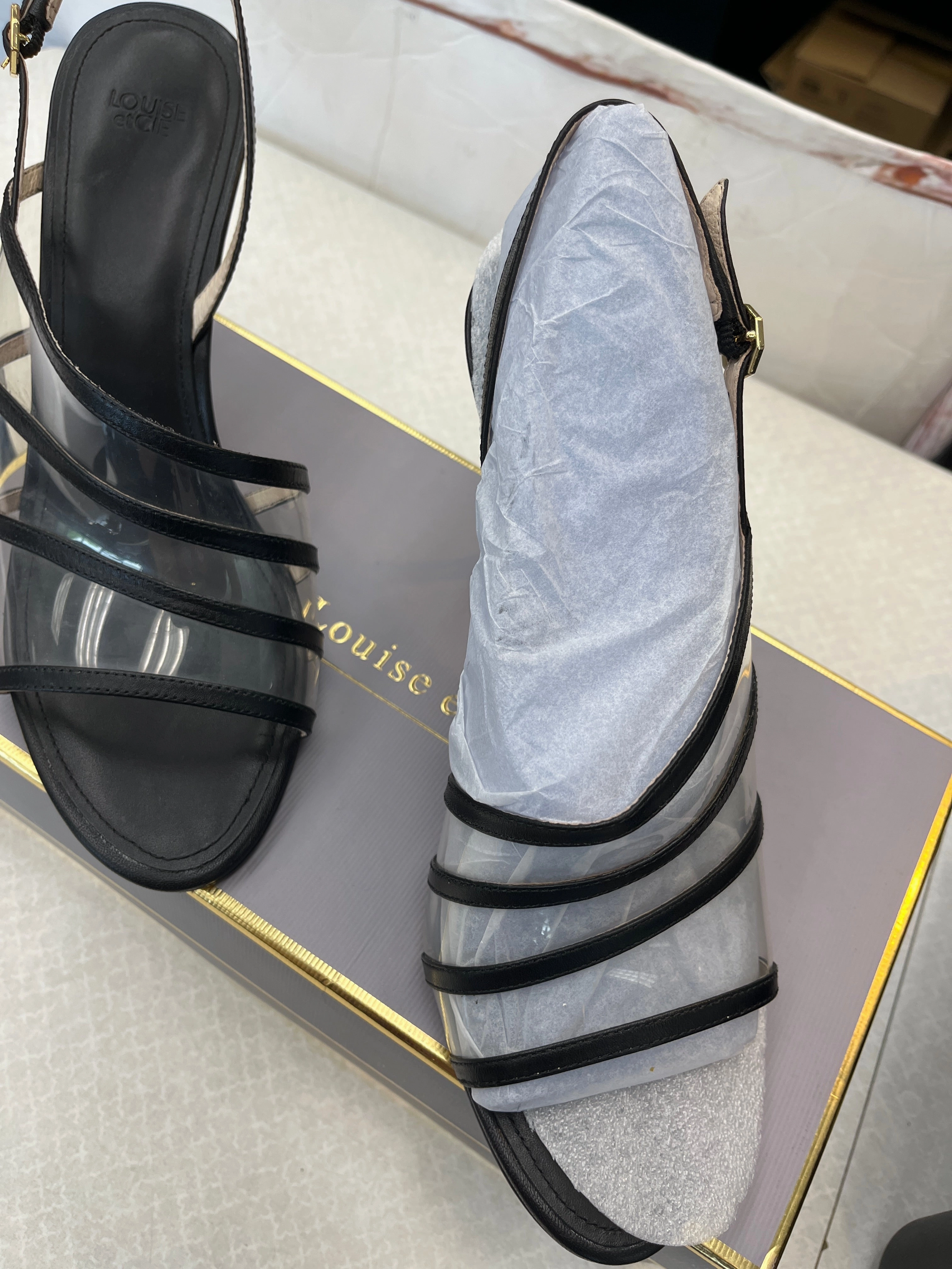 Shockproof Soft Sandals Shoes Heels Stiletto By Louise Et Cie  Size: 10