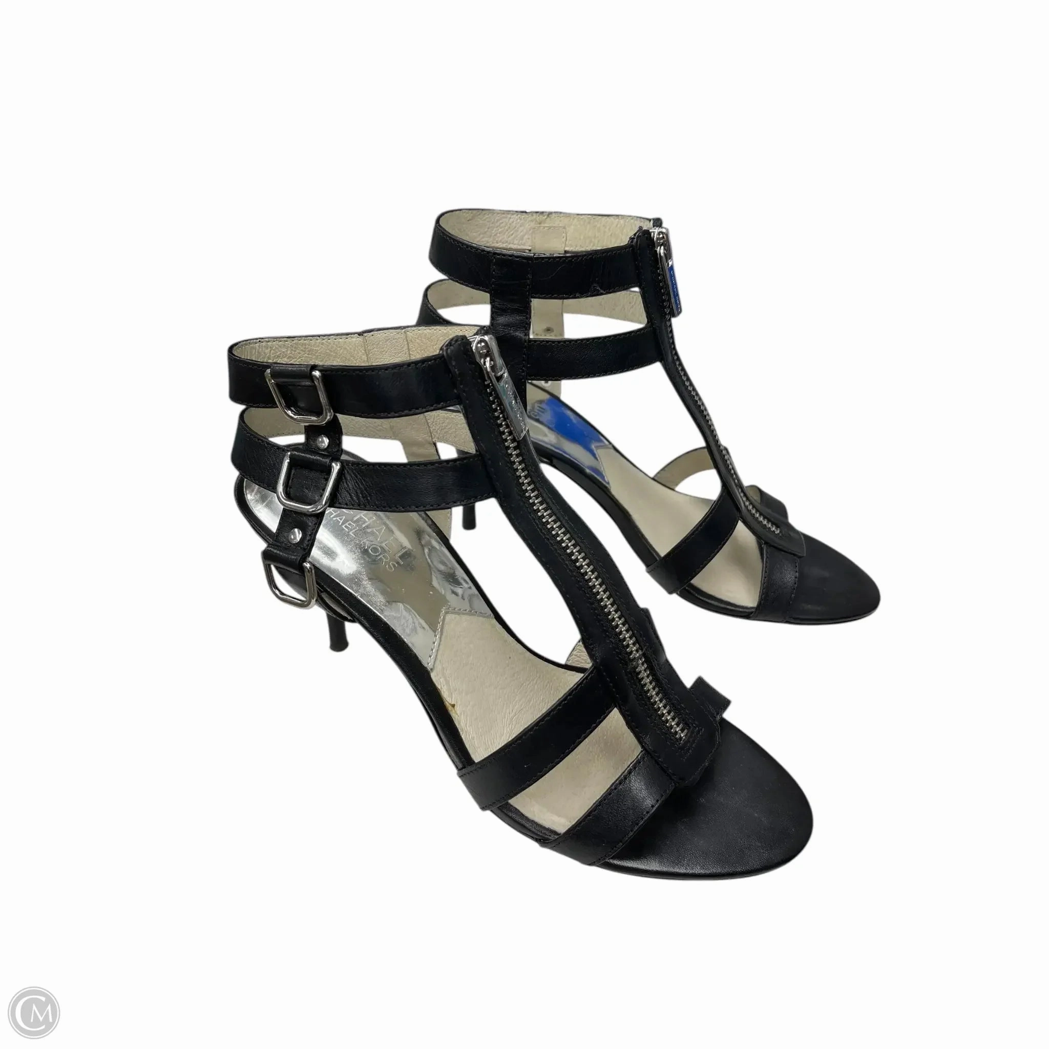 Ankle Strap Heels Shoes Heels Stiletto By Michael By Michael Kors In Black, Size: 7