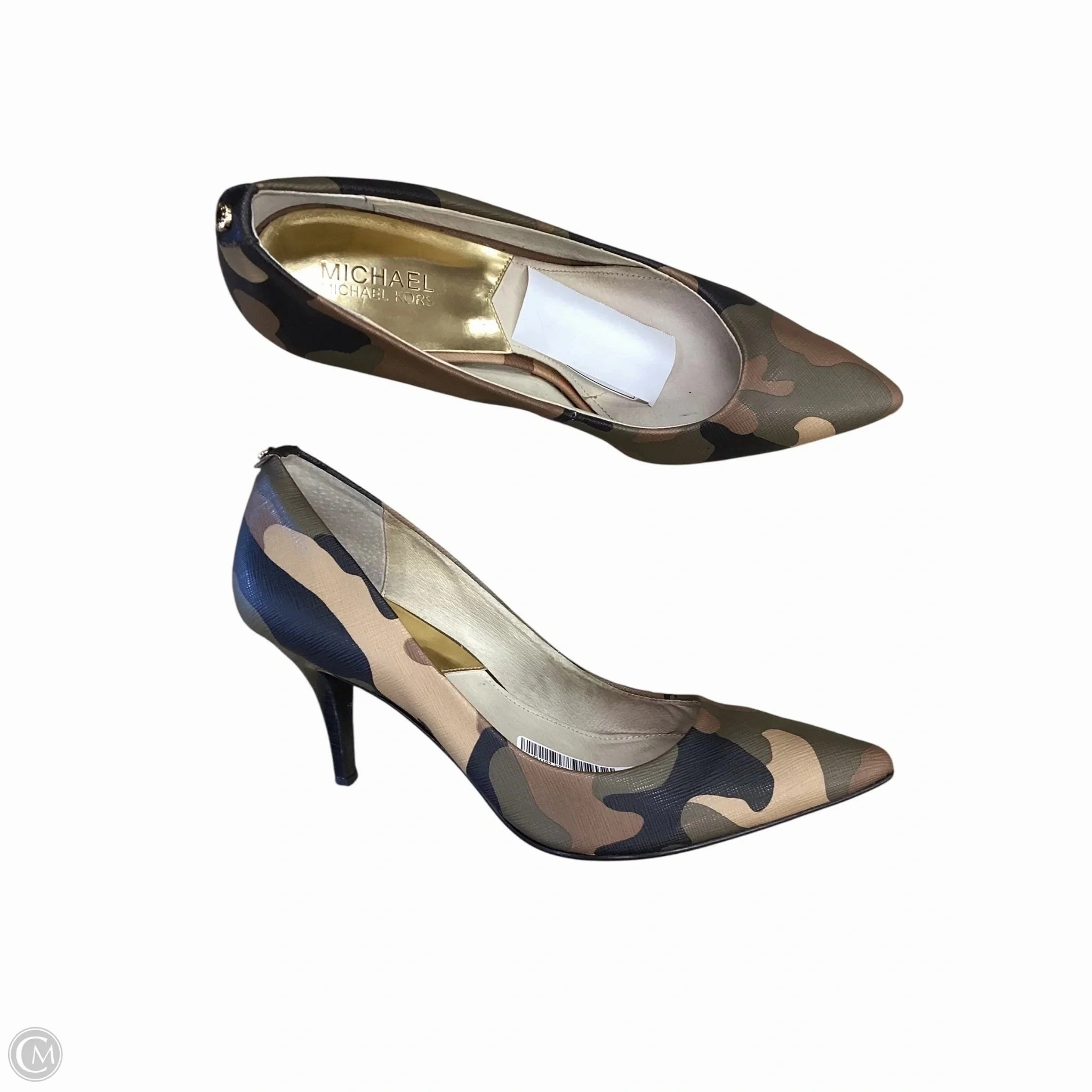 Durable Build Shoes Heels Stiletto By Michael By Michael Kors In Camouflage Print, Size: 11