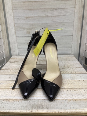 Shoes Heels Stiletto By Shoedazzle In Black Cream, Size: 7.5 Chic Sandals for Day Formal Office Shoes