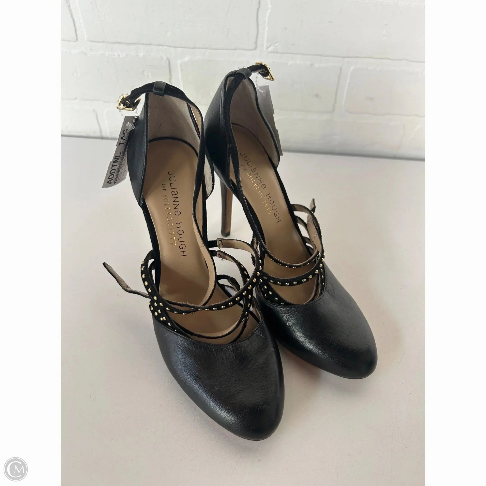 Trendy Sandals Shoes Heels Stiletto By Sole Society In Black & Gold, Size: 6