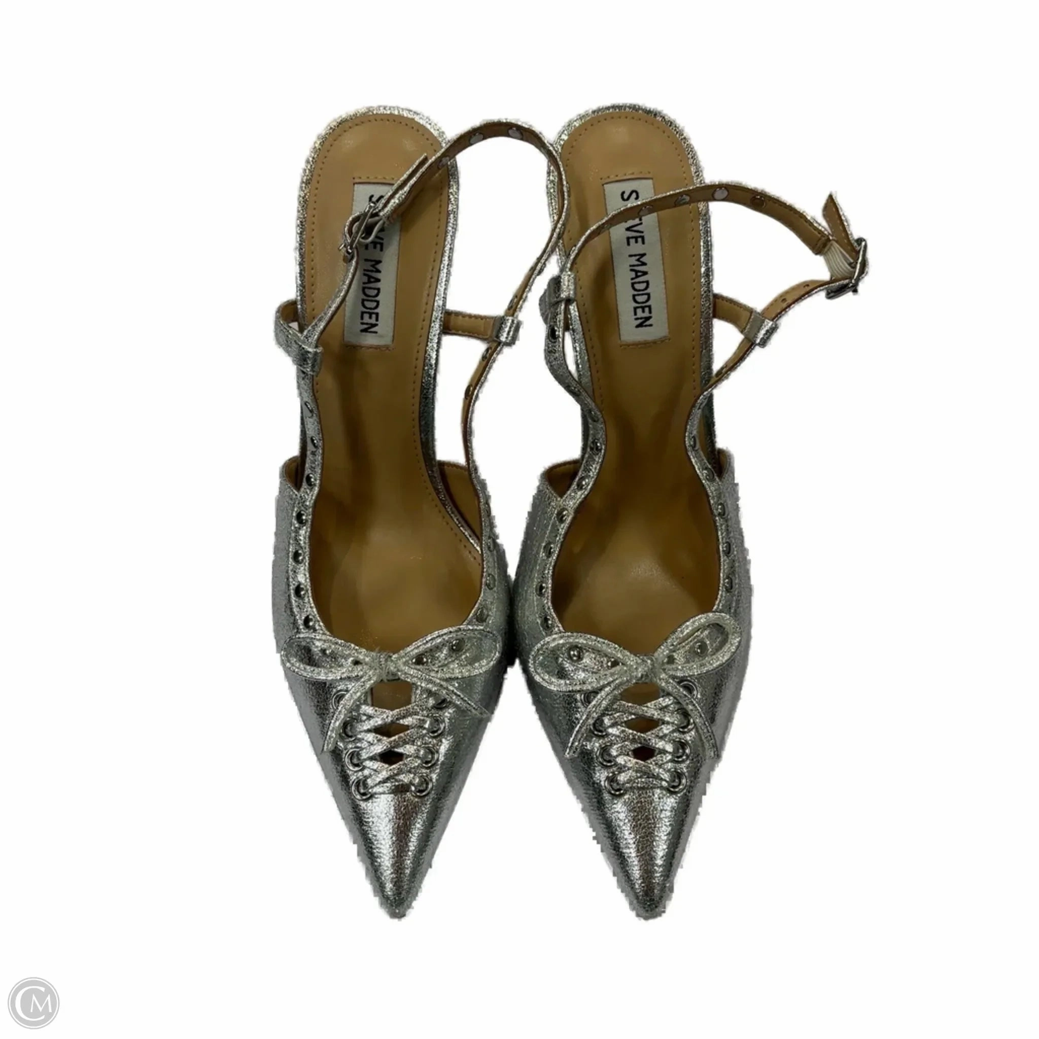 Shoes Heels Stiletto By Steve Madden In Silver, Size: 8.5 Lightweight Upper Party Heels