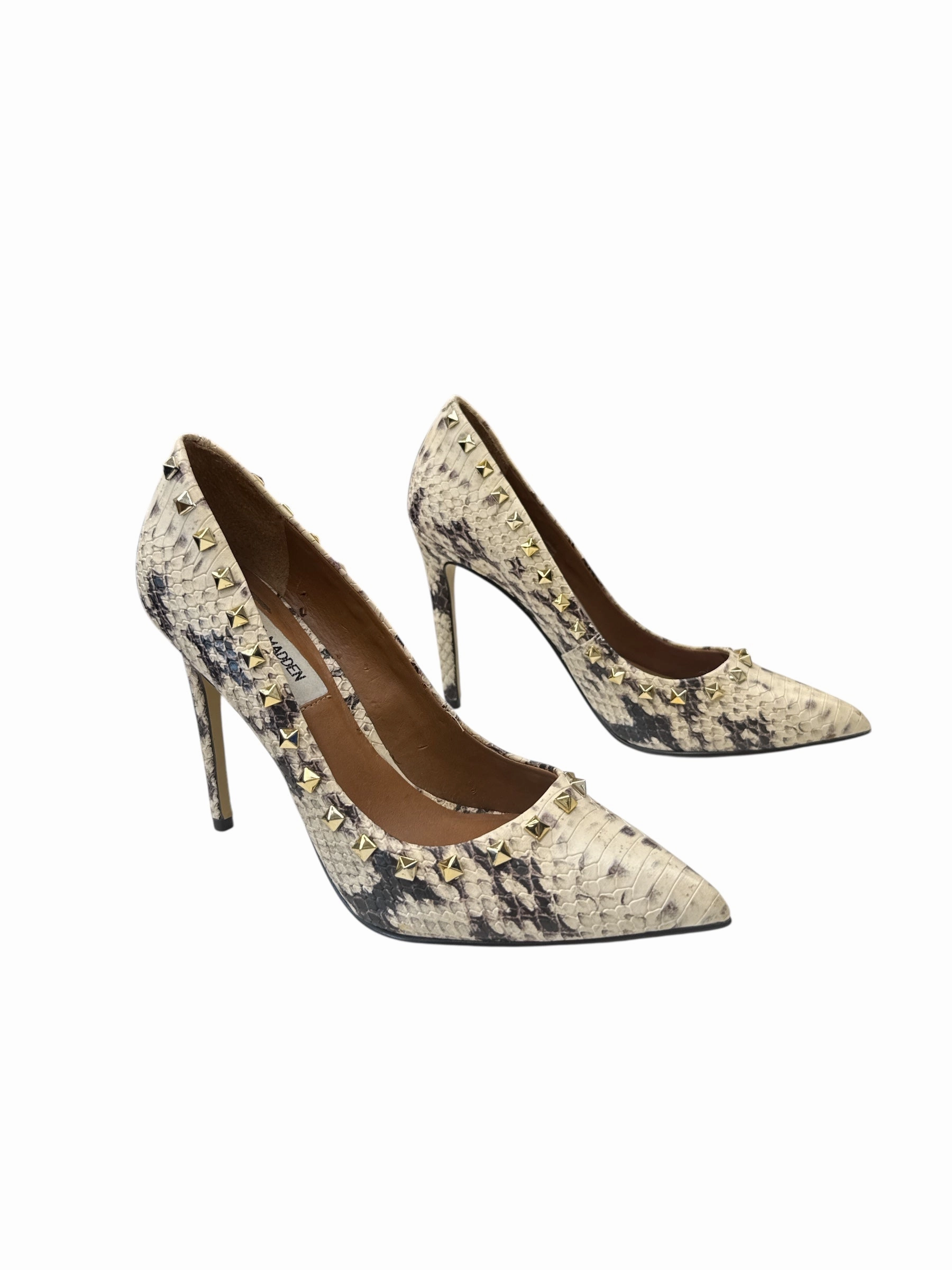SHOES HEELS STILETTO by STEVE MADDEN In SNAKESKIN PRINT, Size: 8 Ultra light