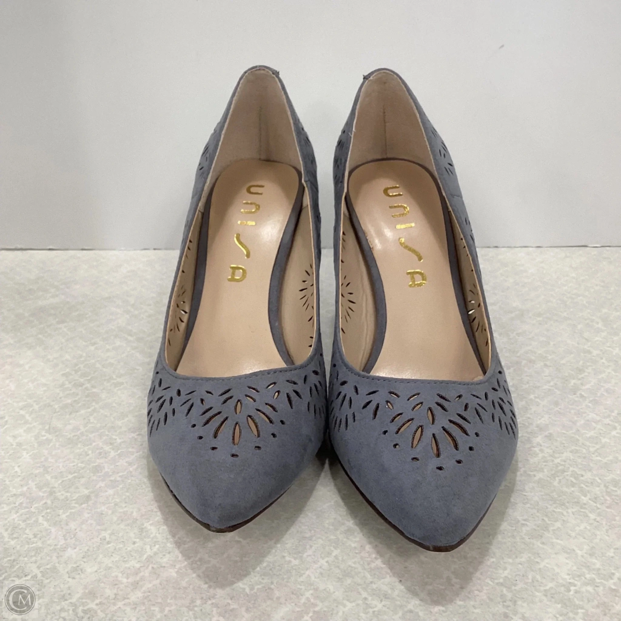 Formal Pumps Shoes Heels Stiletto By Unisa In Grey, Size: 6.5