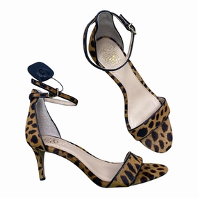 Day Ready Shoes Heels Stiletto By Vince Camuto In Animal Print, Size:7.5