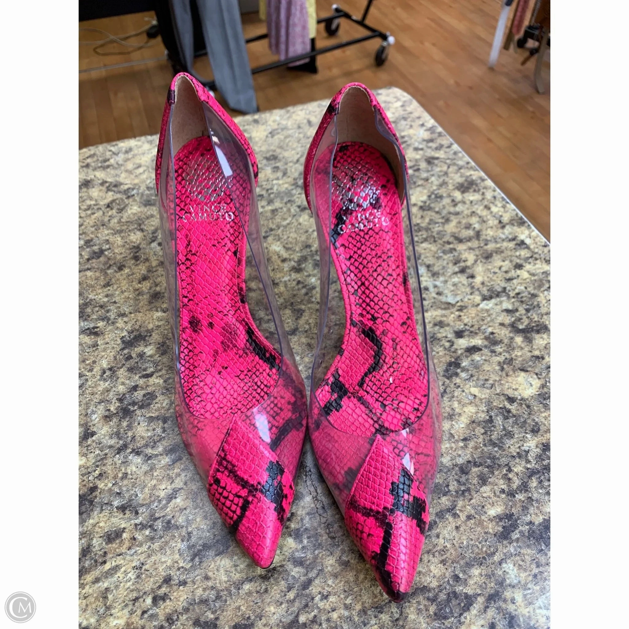 Shoes Heels Stiletto By Vince Camuto In Snakeskin Print, Size: 10 Breathable Lining