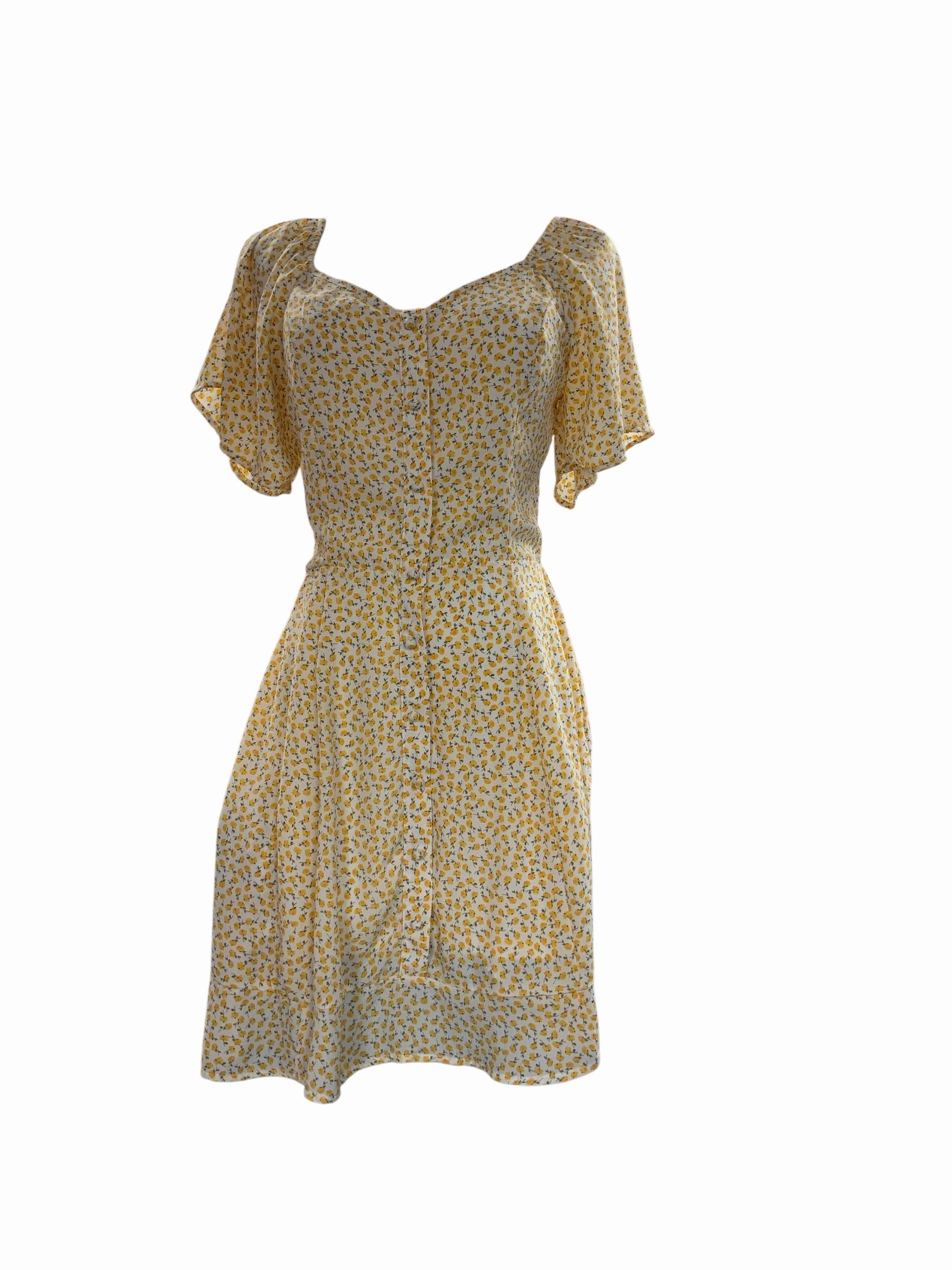 Daywear Fit Trendy Look Sienna Sky Women's Dress Yellow M
