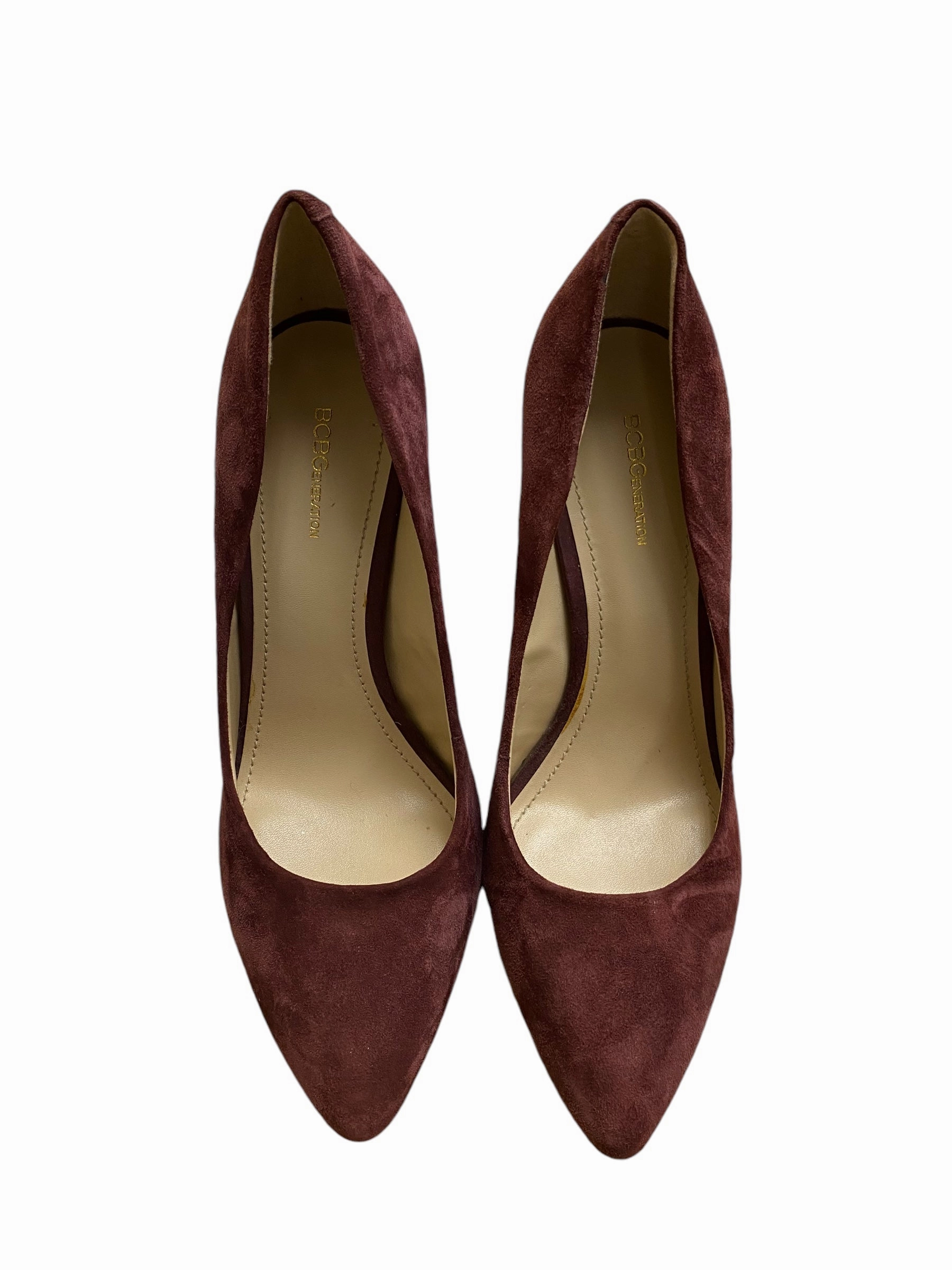 Chic Booties Removable Footbed Shoes Heels Block By Bcbgeneration In Purple, Size: 10