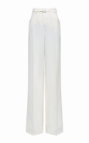 Professional Layers Norman Wide-Leg Pant in Ivory Recycled Virgin Wool