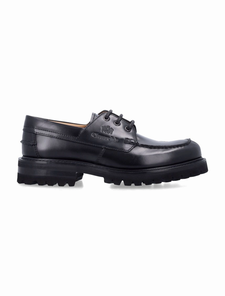 Guard Lane Pickering Moc Toe Black Leather Shoes