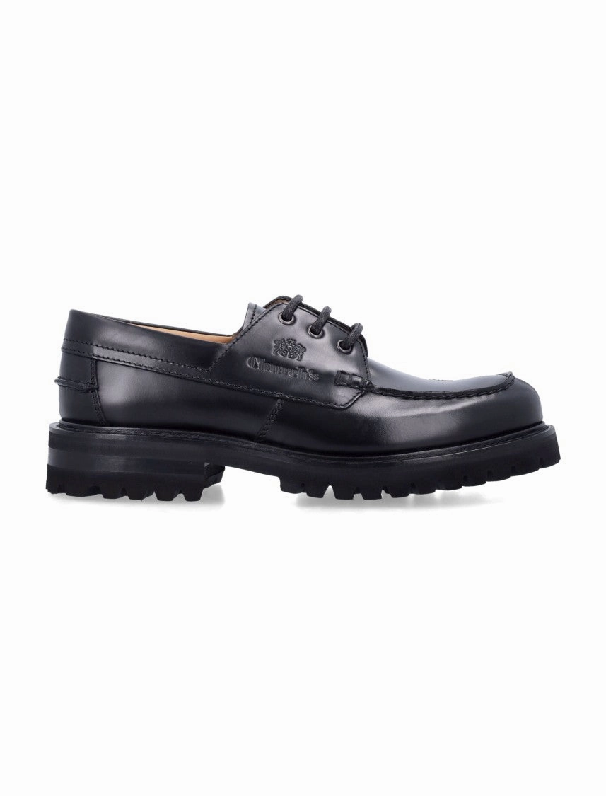 Pickering Moc Toe Black Leather Shoes Hold Strong
