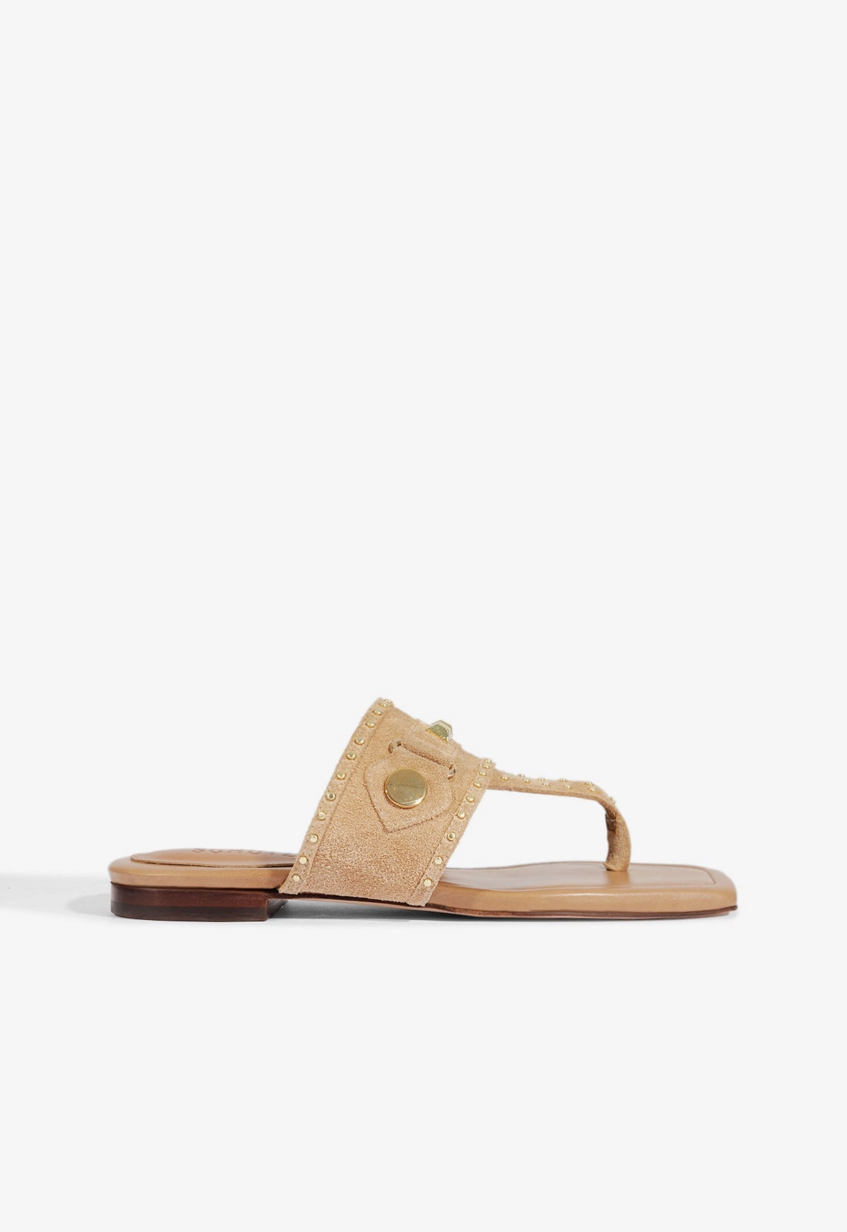 Aria Beige Suede Sandal Open Toe Garden Path