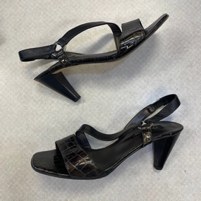 Shoes Heels Stiletto By Brighton In Brown, Size: 9 Open Back Heels Seasonal High Heels