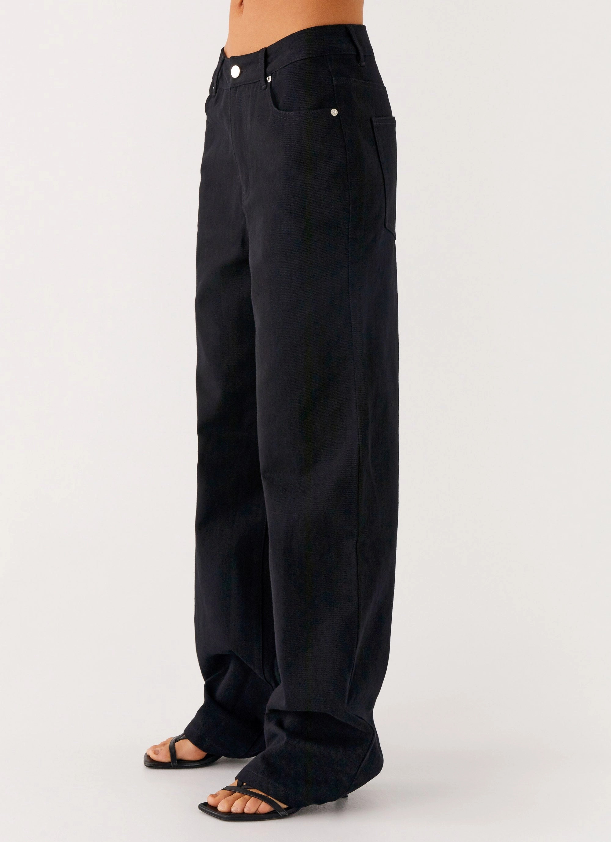 Everyday Eco Friendly Earthy Back Again Straight Leg Denim Jeans - Black