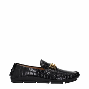 Clear Walk Breathable Design Versace Leather Slip-On Men's Loafers