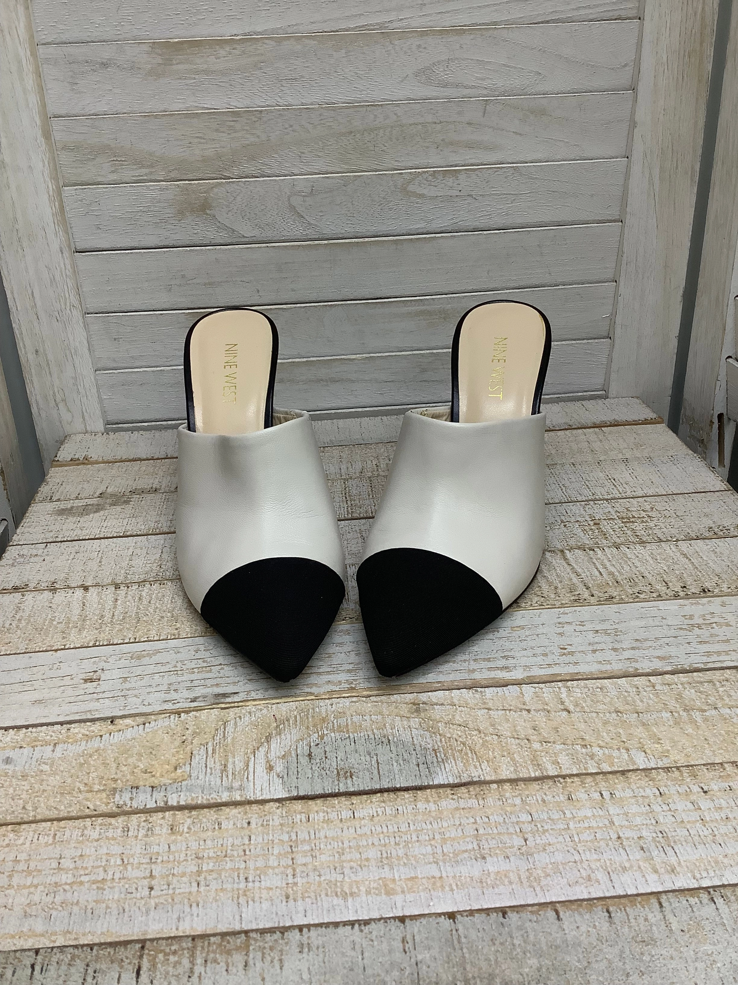 Shoes Heels Stiletto By Nine West In Black & Cream, Size: 6.5 Comfort Grip Soft Material