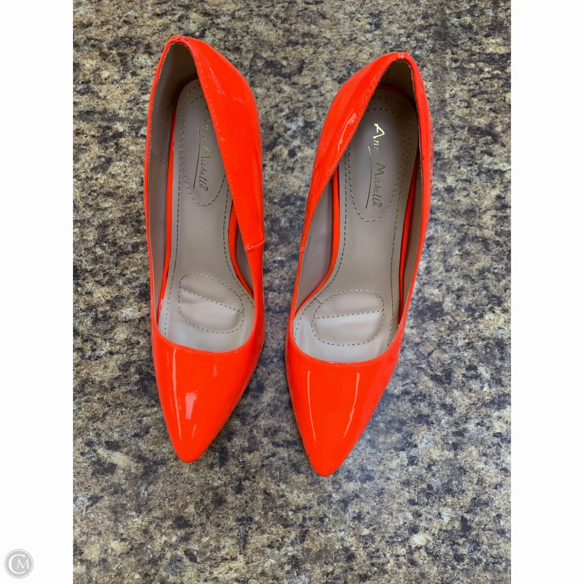 Minimalist Heels Casual Platform Heels Shoes Heels Stiletto By Anne Michelle In Orange, Size: 8.5