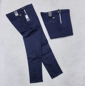 Prada Blue Straight Cut Men Pant Breathable Capri Layered Knit Construction