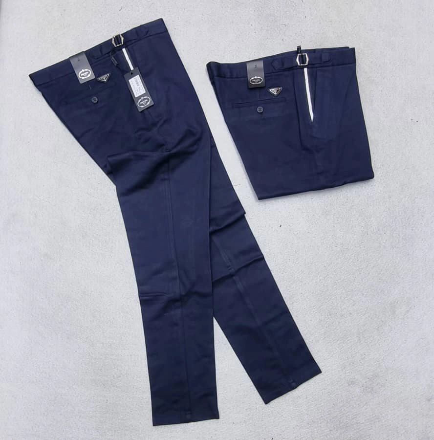 Prada Blue Straight Cut Men Pant Comfort Leggings Capri Flex Training Pants