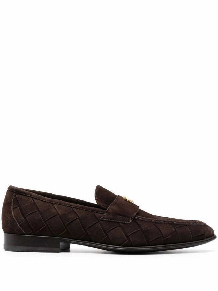 Comfortable Shoes Hill Path Woven Suede Loafers With Subtle Emblem