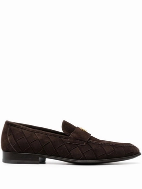 Comfortable Shoes Hill Path Woven Suede Loafers With Subtle Emblem