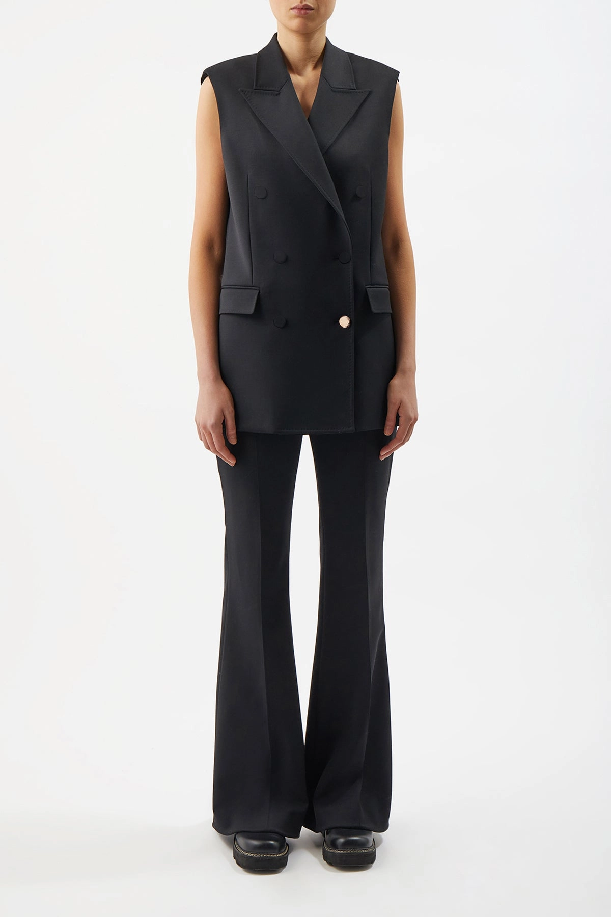 Rhein Pant in Black Sportswear Wool Business casual wear