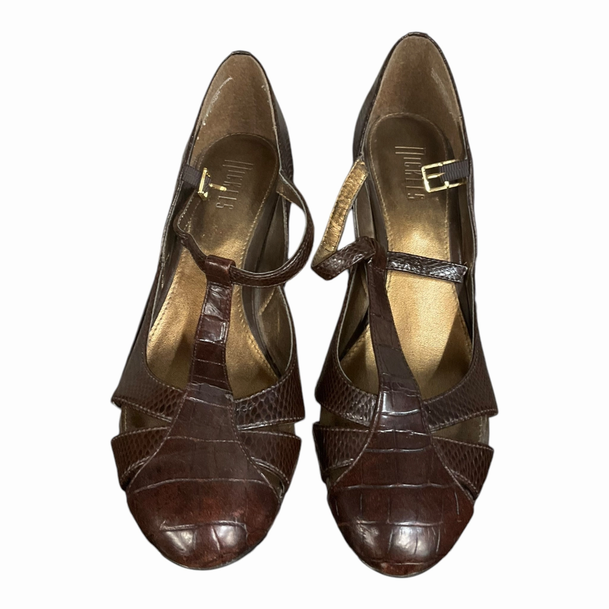 Trendy Mood Shoes Heels Stiletto By Nickels Shoes In Brown, Size: 7.5