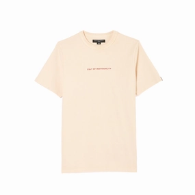 regular but not boring Cult's Heavyweight Short Sleeve Crew Neck Tee "Shimuchan" Logo in Powder Pink
