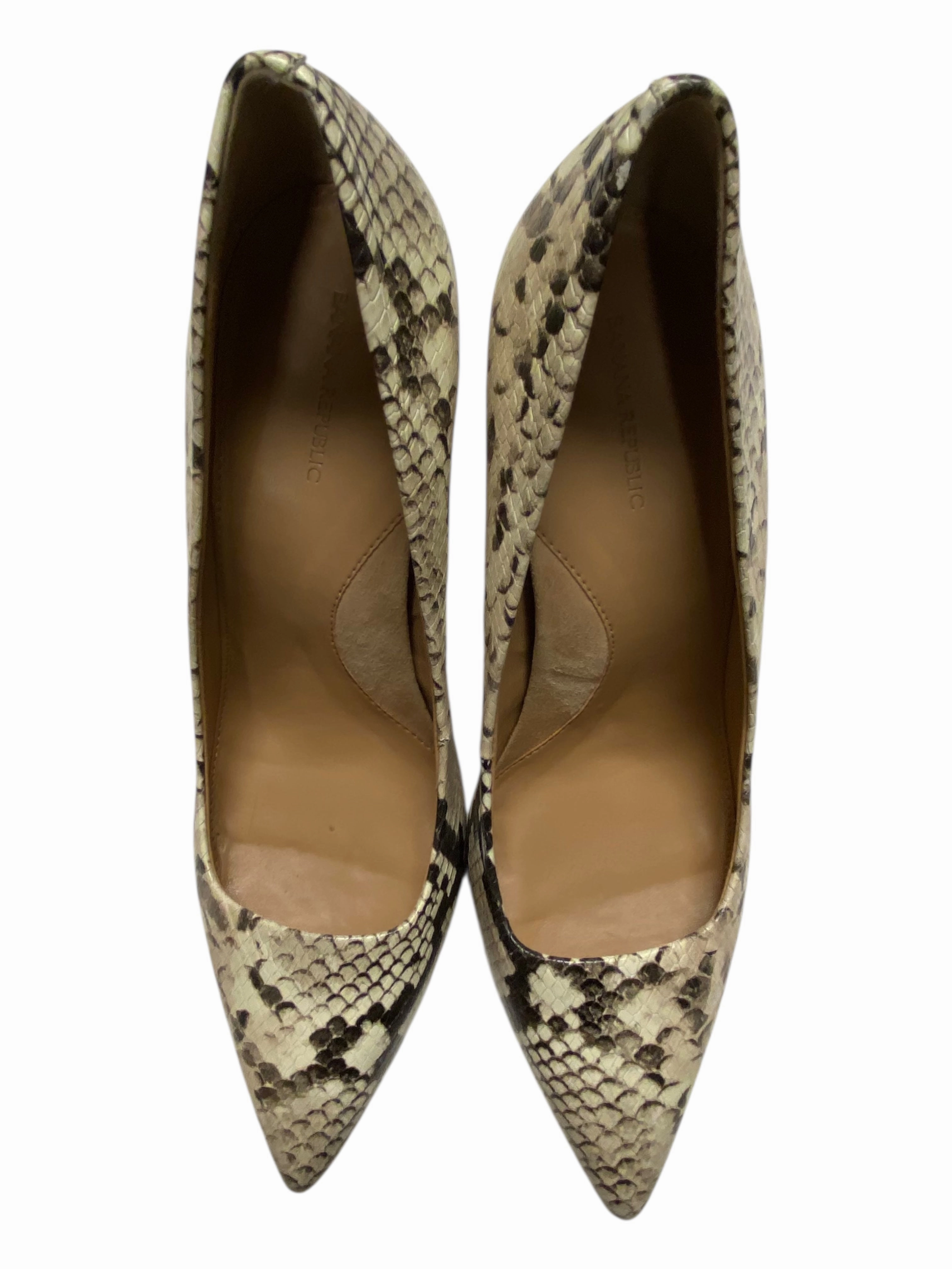 Shoes Heels Block By Banana Republic In Animal Print, Size:9.5 Trendy Sandals Comfortable Pumps