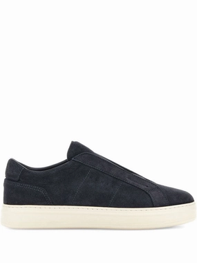 Weekend Walk Premium Comfort Fit Black Suede Slip-On Shoes With Contrasting Sole