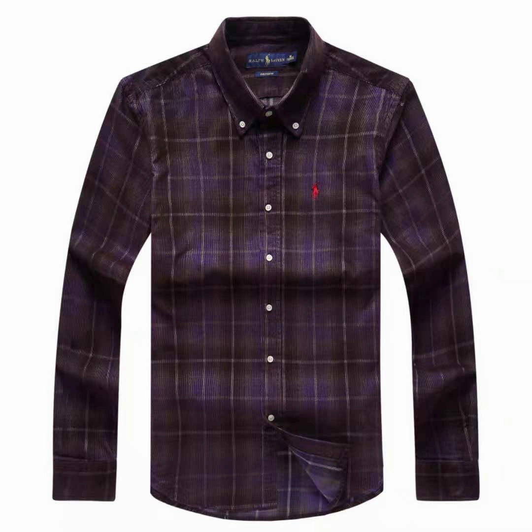 Plus size option Casual Sophistication Ralph Lauren Purple Small Pony codral fabric check Classic Fit Plaid Twill Shirt