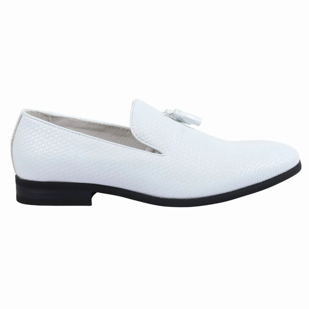 Loafers Slip On Leather Lined Tassel Pattern Formal Shoe Soft Steps Book Day