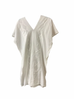 Women' Sheer Lounge Dress White 2X Subtle Motion Work Fitwear