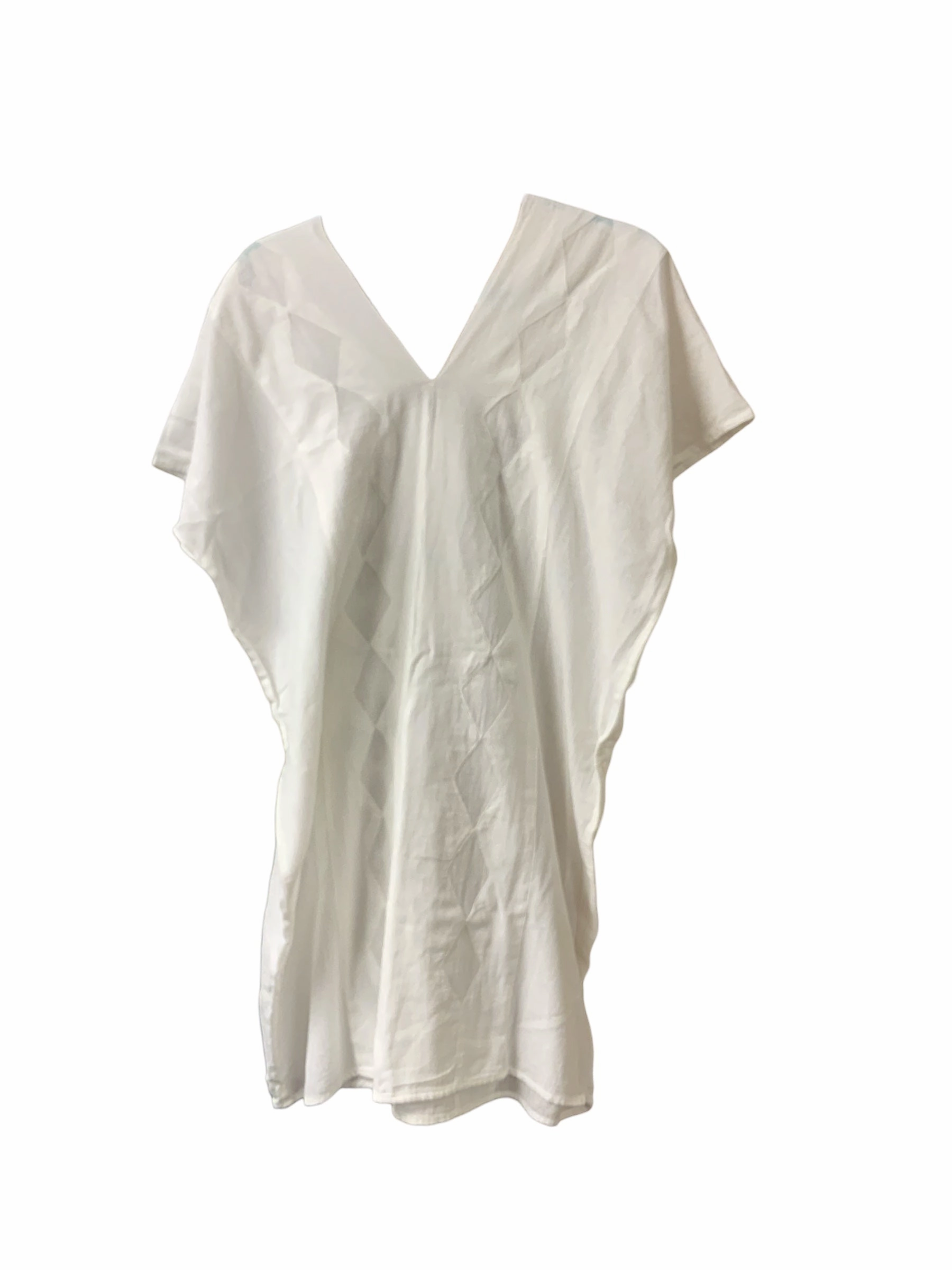 Women' Sheer Lounge Dress White 2X Subtle Motion Work Fitwear