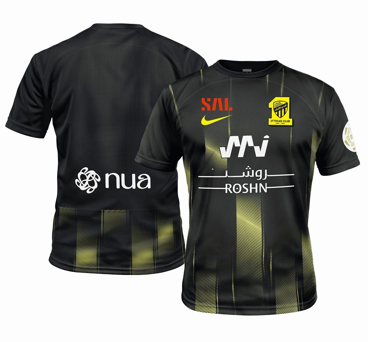 Water Repellent Finish Kids Nike Al-Ittihad 23/24 Third Jersey Full Set Shirt & Shorts  ??? ??????? ??????? ???? ?? ??????