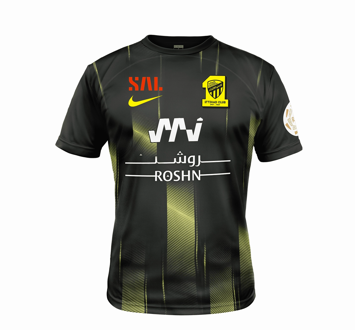 Fade Resistant Prints Kids Nike Al-Ittihad 23/24 Third Jersey Full Set Shirt & Shorts  ??? ??????? ??????? ???? ?? ??????