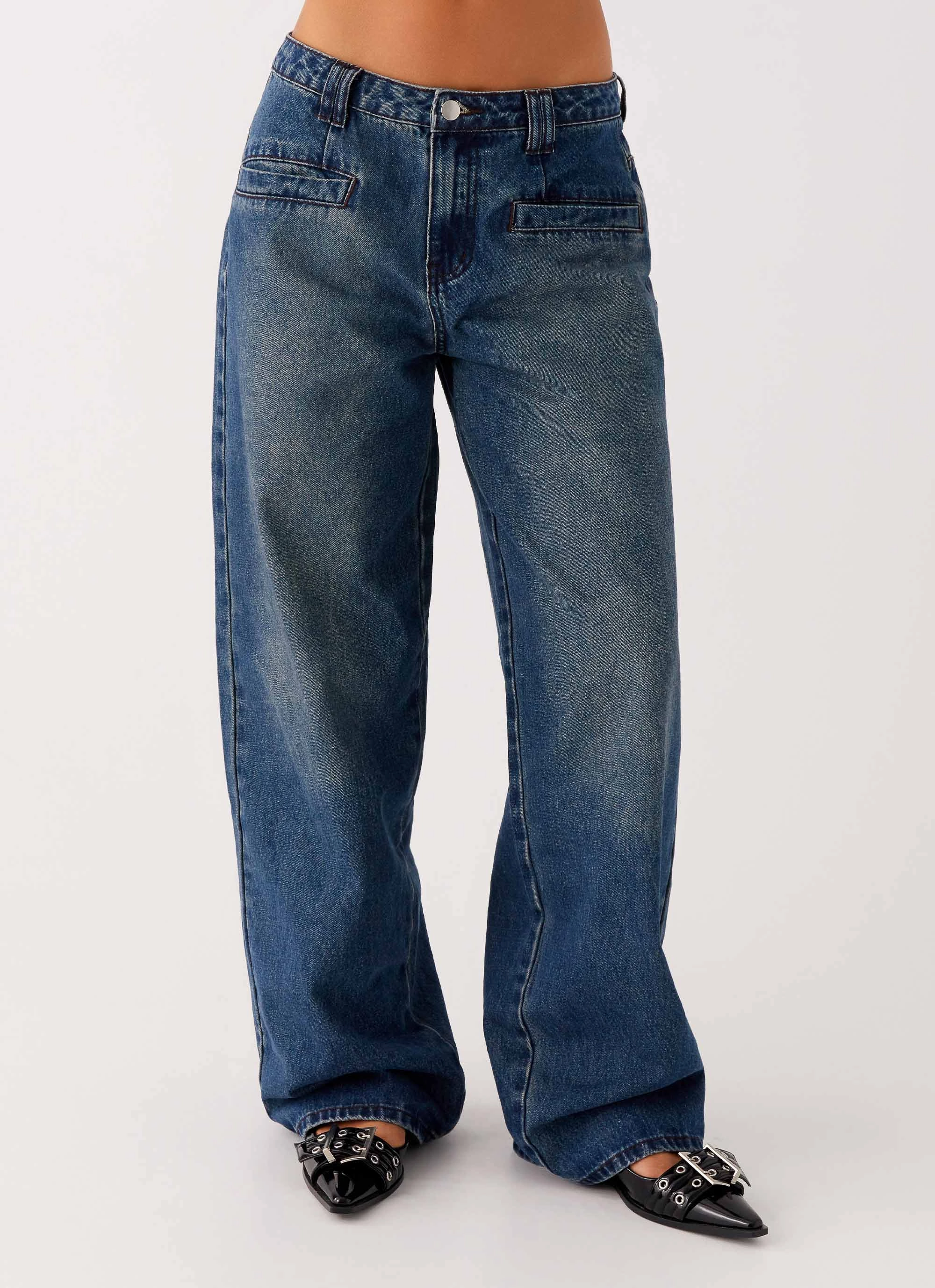Joan Denim Jeans - Indigo Affordable Neutral Holiday Vibes Stretch Enhanced Mobility