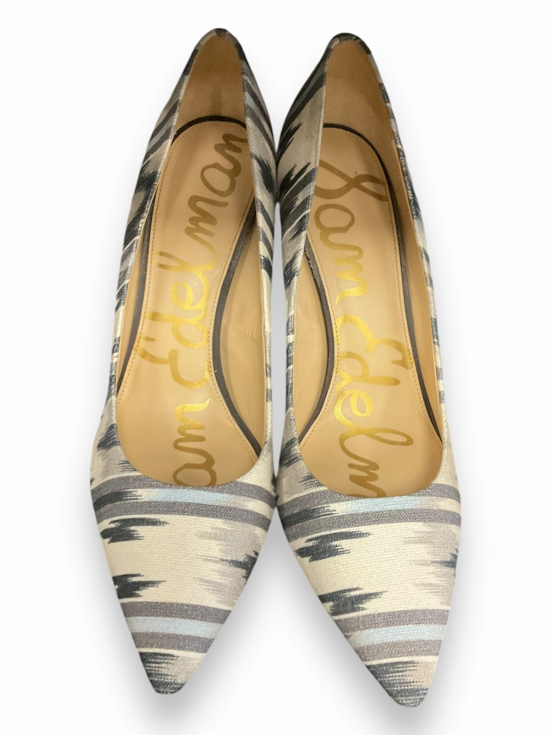 Shoes Heels Stiletto By Sam Edelman In Blue & Grey, Size: 10 Bold Open Toe Heels Outdoor Wedding Heels
