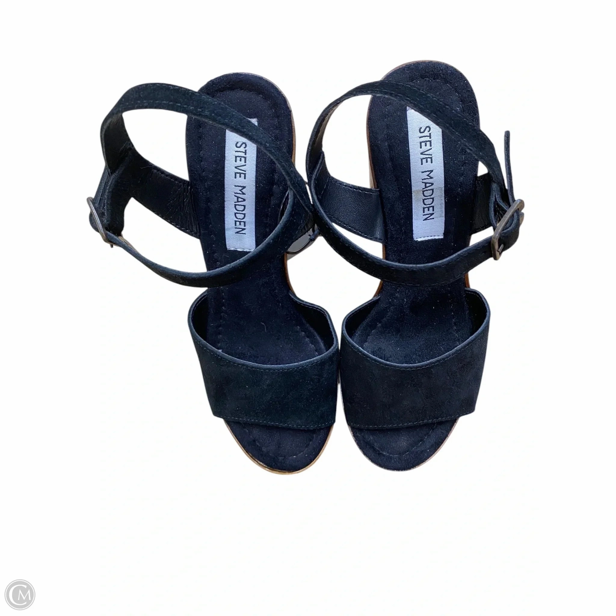 Shoes Heels Block By Steve Madden In Black, Size: 6 Leather