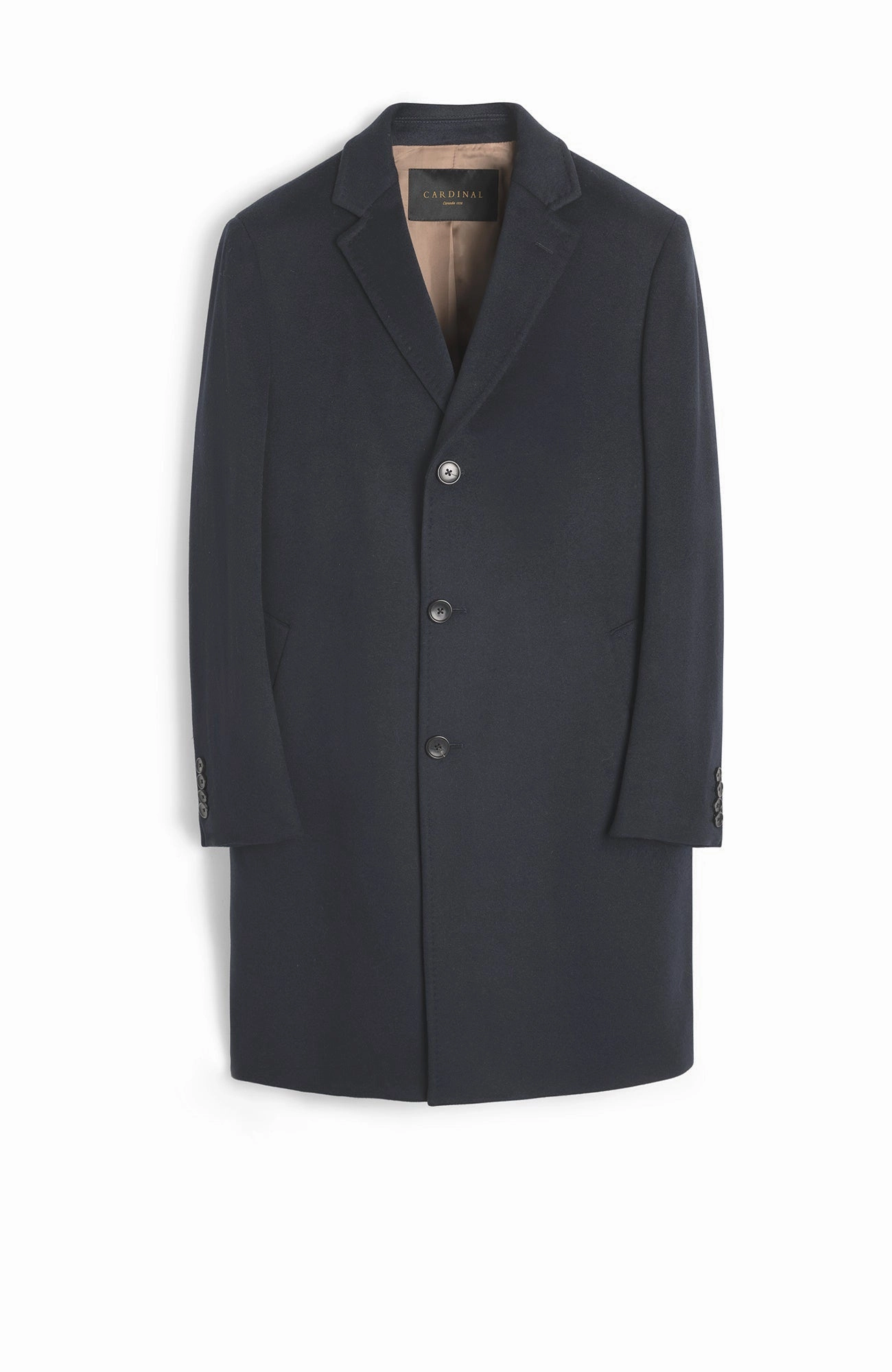 ST-PIERRE CHARCOAL CASHMERE TOPCOAT Classic Zip Up
