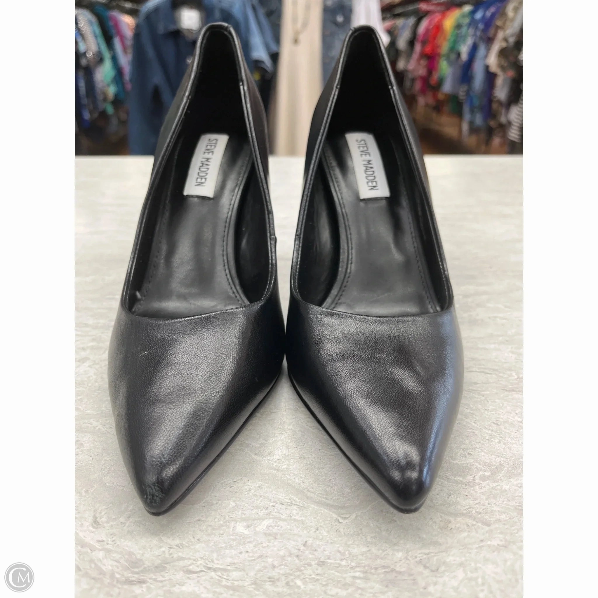 Classic Red Heels Shoes Heels Stiletto By Steve Madden In Black, Size: 7