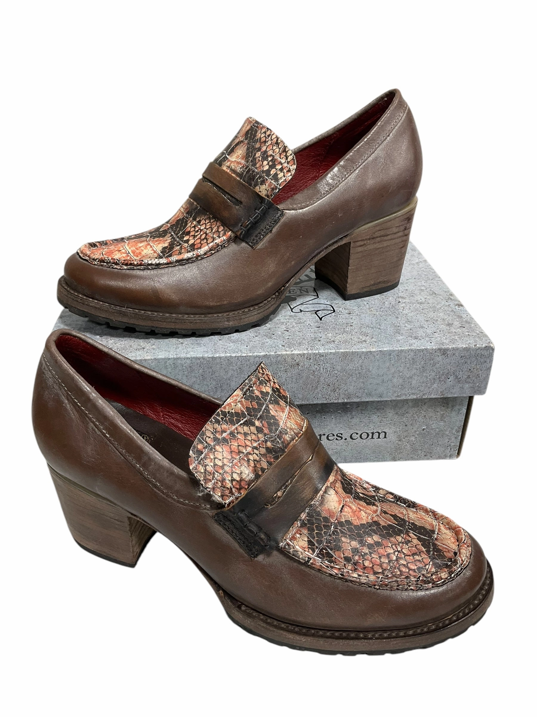 Shoes Heels Block By Freebird In Brown, Size: 11 Stylish Footwear