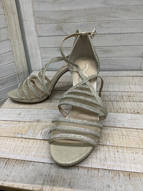 Shoes Heels Stiletto By Nina In Gold, Size: 9 Fashion Booties