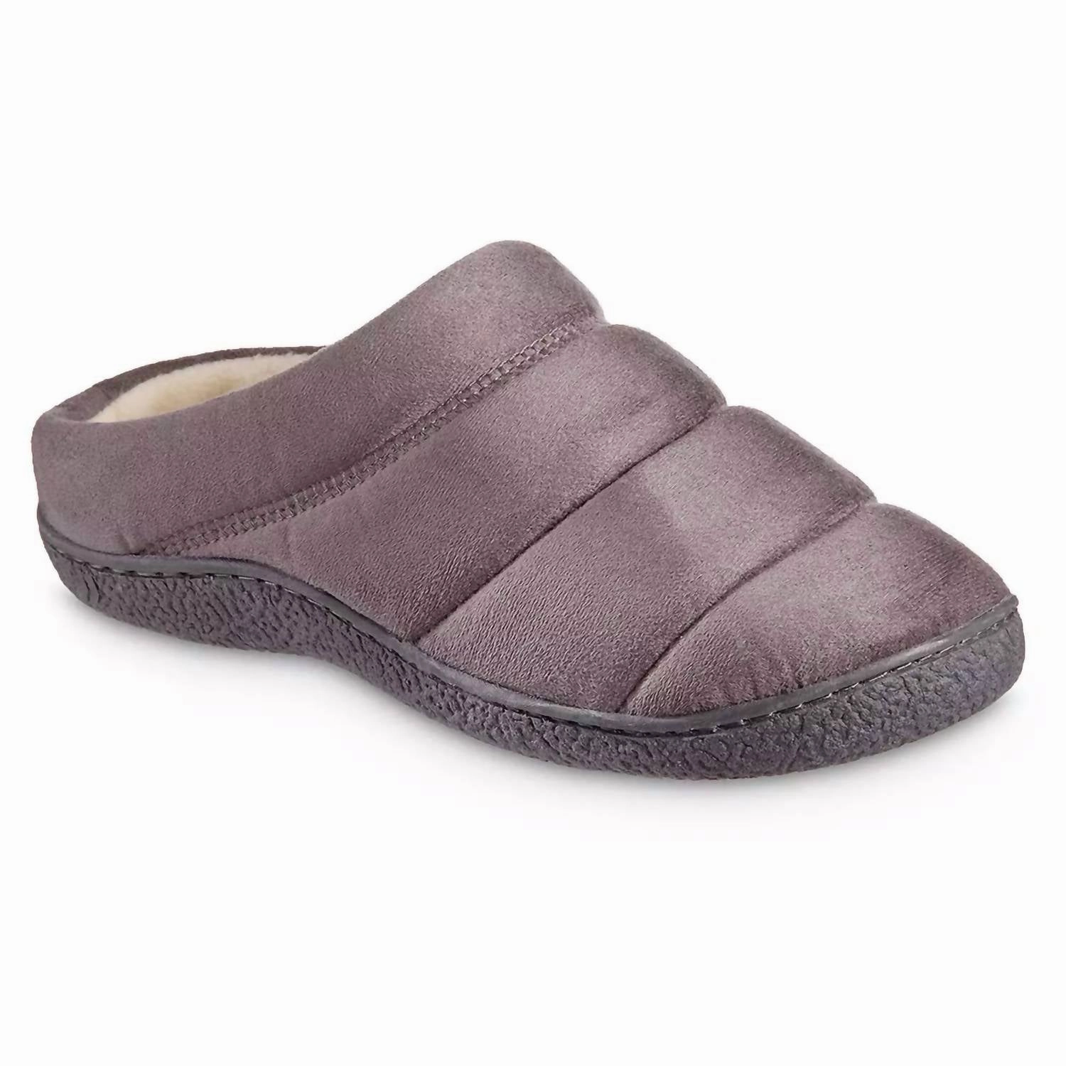 Men's Microsuede Puffer Eco Comfort Clog Slipper In Ash Easy to Wear