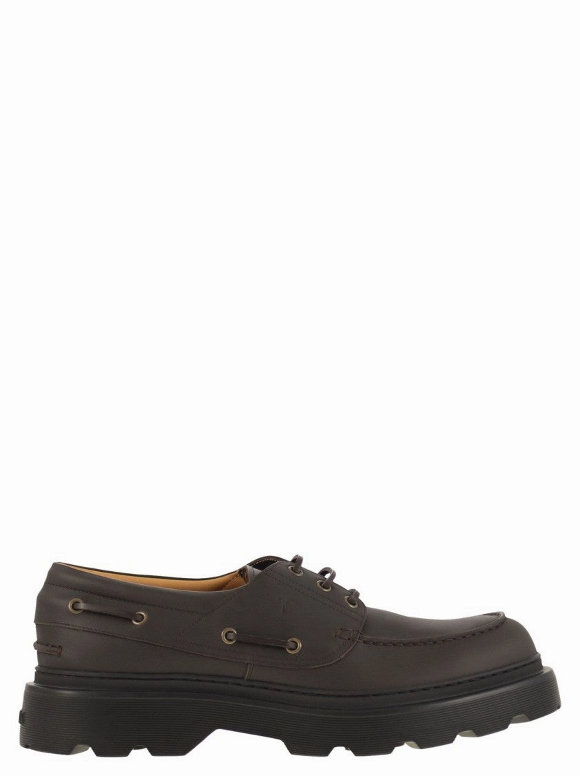 Flat Sole Toe Steady Leather Boat Shoe