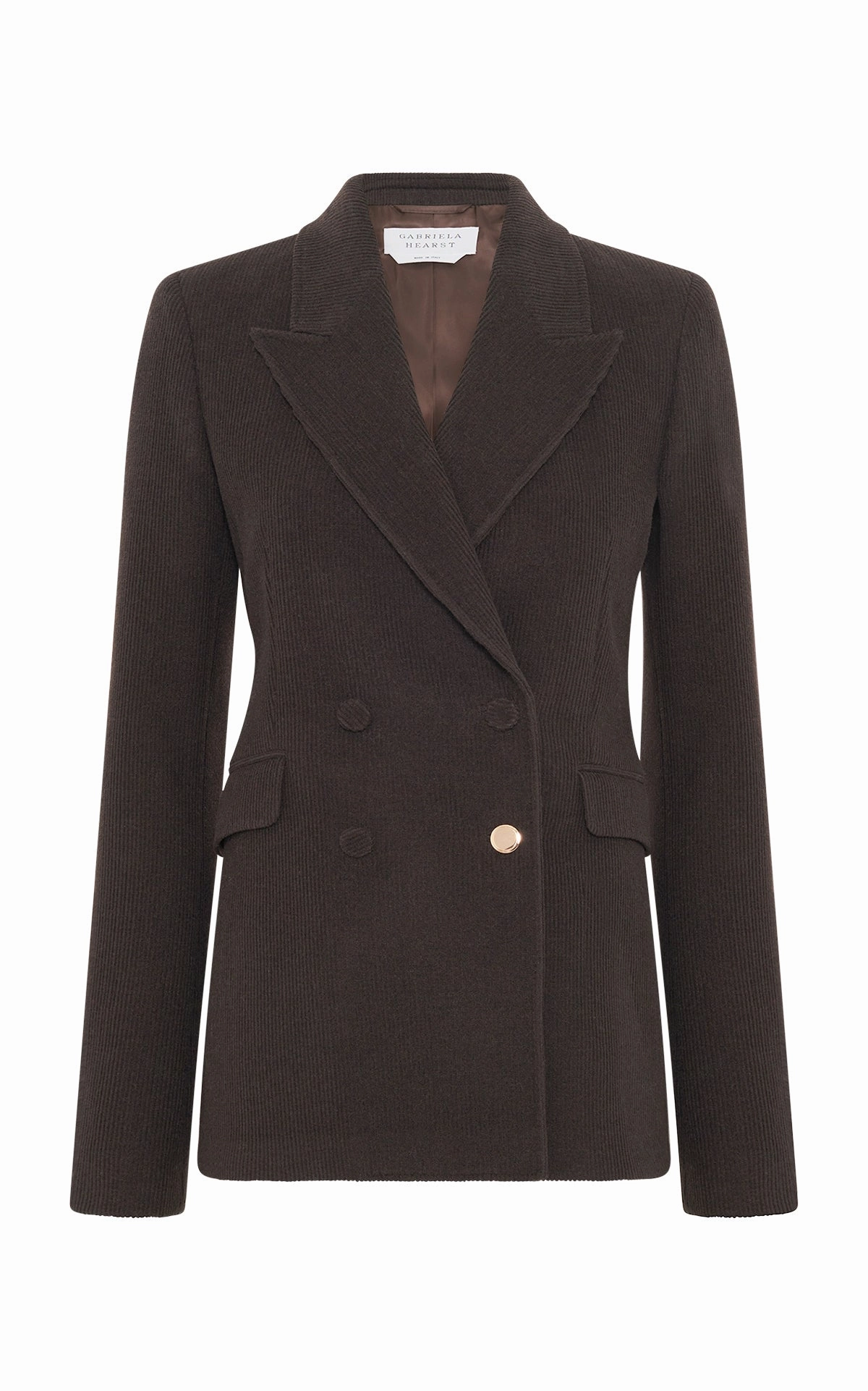timeless office wear Dapper Tailored Look Stephanie Blazer in Chocolate Fine Cashmere Corduroy